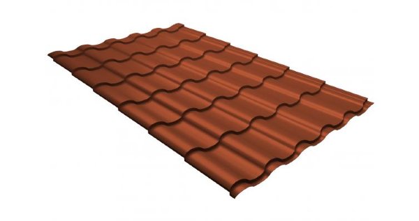 Металлочерепица кредо GL 0,5 GreenСoat Pural RR 750 кирпично-красный (RAL 8004 терракота) купить в Павловском Посаде