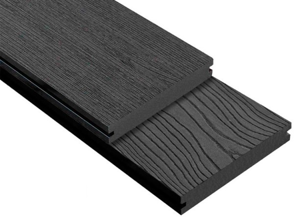 Террасная доска ДПК Outdoor 3D полнотелая STORM/OCEAN BLACK черная купить в Павловском Посаде