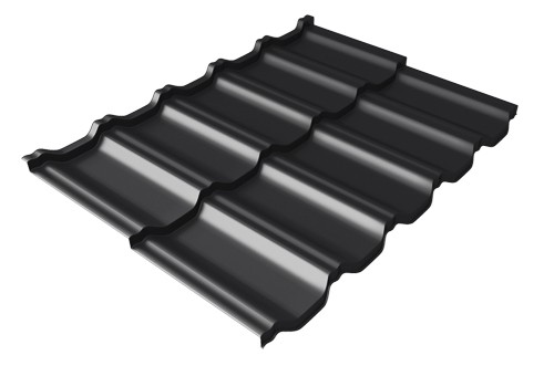Металлочерепица модульная Квинта Uno Grand Line c 3D резом 0,5 Rooftop Matte RAL 9005 черный купить в Павловском Посаде