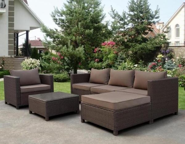 Комплект мебели AFINA плетеной из иск. ротанга YR821A Brown/Beige купить в Павловском Посаде