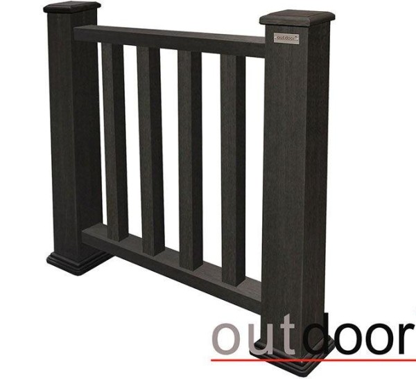 Ограждение из ДПК Outdoor Классик 3D STORM чёрный купить в Павловском Посаде