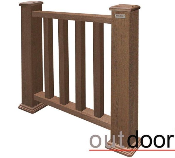 Ограждение из ДПК Outdoor Классик 3D STORM коричневый микс купить в Павловском Посаде