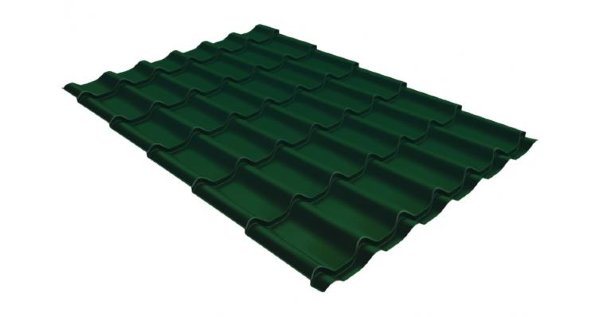 Металлочерепица классик 0,5 Satin RAL 6005 зеленый мох купить в Павловском Посаде