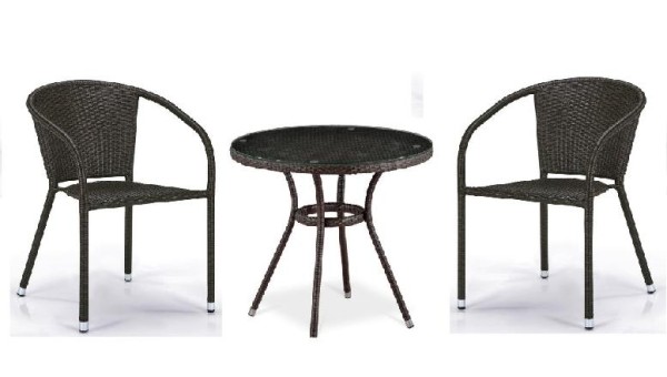 Комплект плетеной мебели AFINA из иск. ротанга Асоль-7 T282ANT/Y137C-W53 Brown 2Pcs купить в Павловском Посаде