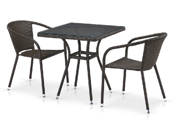 Комплект плетеной мебели AFINA из иск. ротанга T282BNT/Y137C-W53 Brown 2Pcs купить в Павловском Посаде