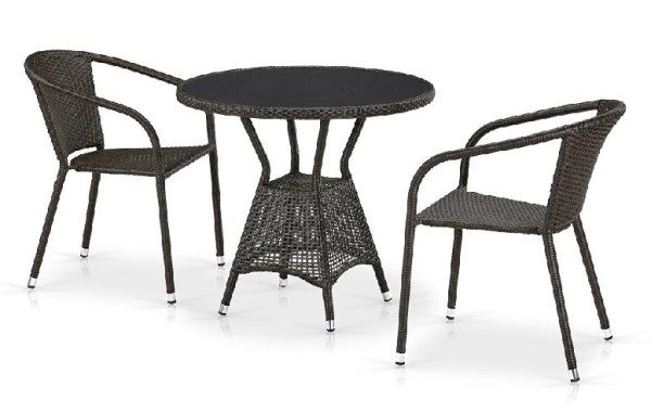 Комплект плетеной мебели AFINA из иск. ротанга T707ANS/Y137C-W53 Brown 2Pcs купить в Павловском Посаде