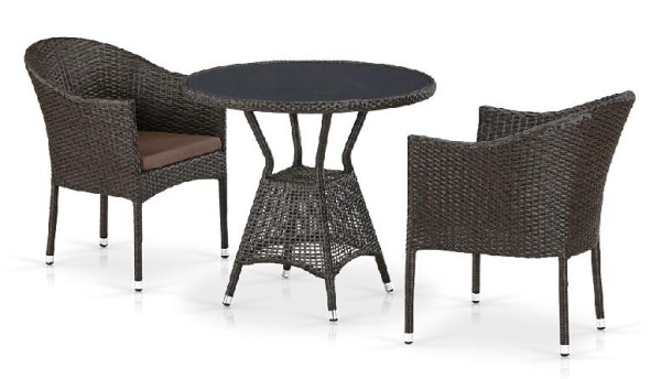 Комплект плетеной мебели AFINA из иск. ротанга T707ANS/Y350-W53 Brown 2Pcs купить в Павловском Посаде