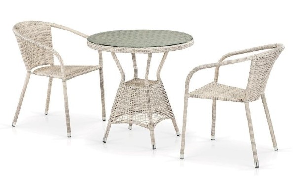 Комплект плетеной мебели AFINA из иск. ротанга T705ANT/Y137C-W85 Latte 2Pcs купить в Павловском Посаде