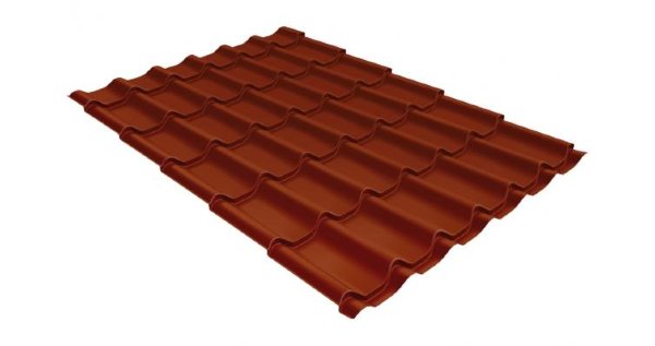 Металлочерепица классик 0,5 Satin RAL 8004 терракота купить в Павловском Посаде
