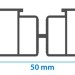 Лага алюминиевая KRONEX 50x25x3000 мм несущая купить в Павловском Посаде