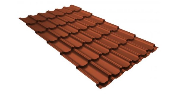 Металлочерепица квинта плюс 0,5 GreenCoat Pural RR 750 кирпично-красный (RAL 8004 терракота) купить в Павловском Посаде